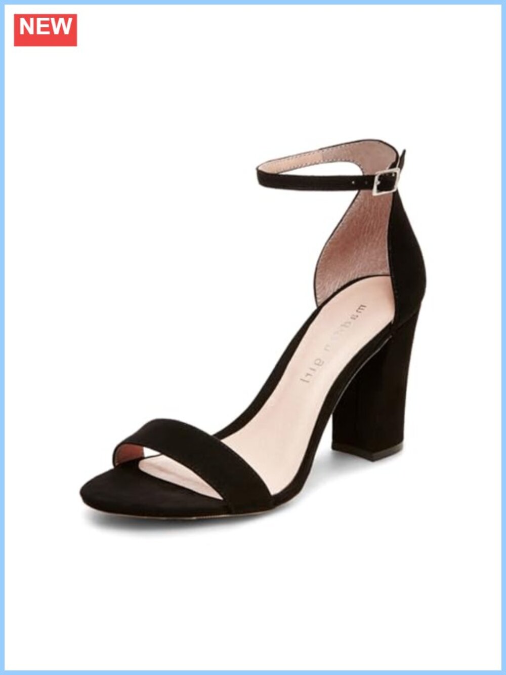 Madden Girl Beella Heeled Sandal Block Heel Ankle Strap Faux Suede